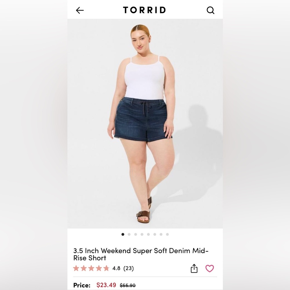 3.5 Inch Weekend Super Soft Denim Mid-Rise Shorts